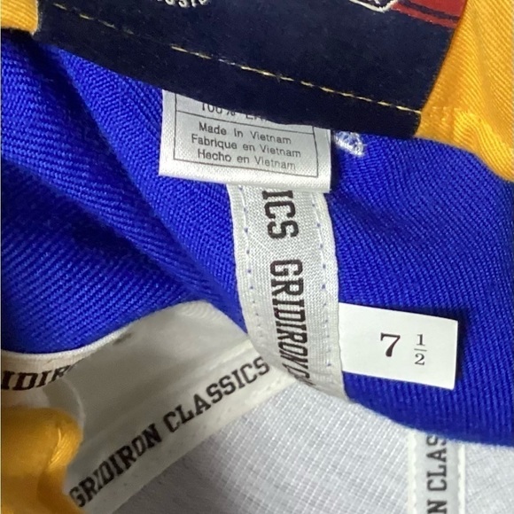 LA Rams NFL Reebok Gridiron Classics Wool Sz 7 1/2 Fitted Baseball Cap Hat EUC! - Picture 8 of 9